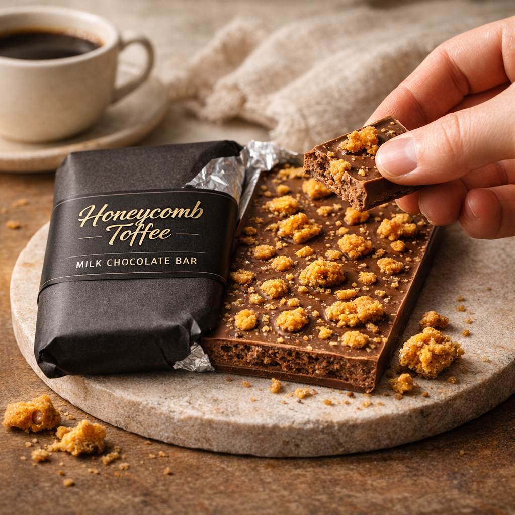 Flower Toffee Milk Chocolate Bar - Image 3